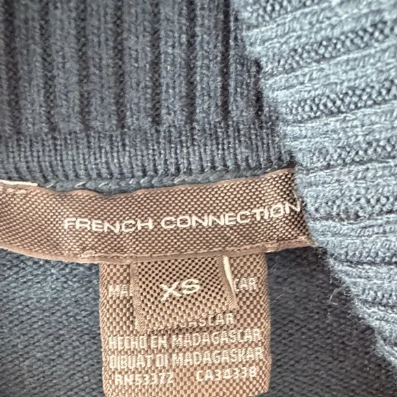 Women's French Connection Blue Turtleneck Sweater - Picture 3 of 4